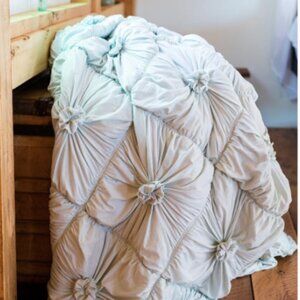 Lazy Bones Organic Jersey Cotton Rosette Quilt
